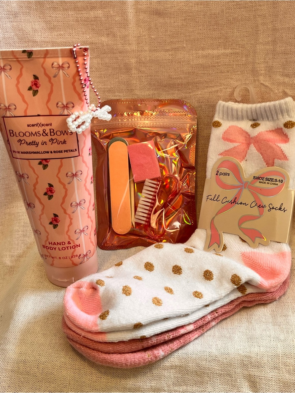Blooms & Bows Pretty in Pink Hand & Body Lotion Bundle